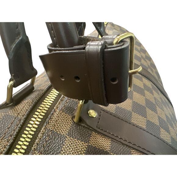 384. Louis Vuitton Keepall Bandolier 45 Damier Ebene Duffle - Picture 7 of 8